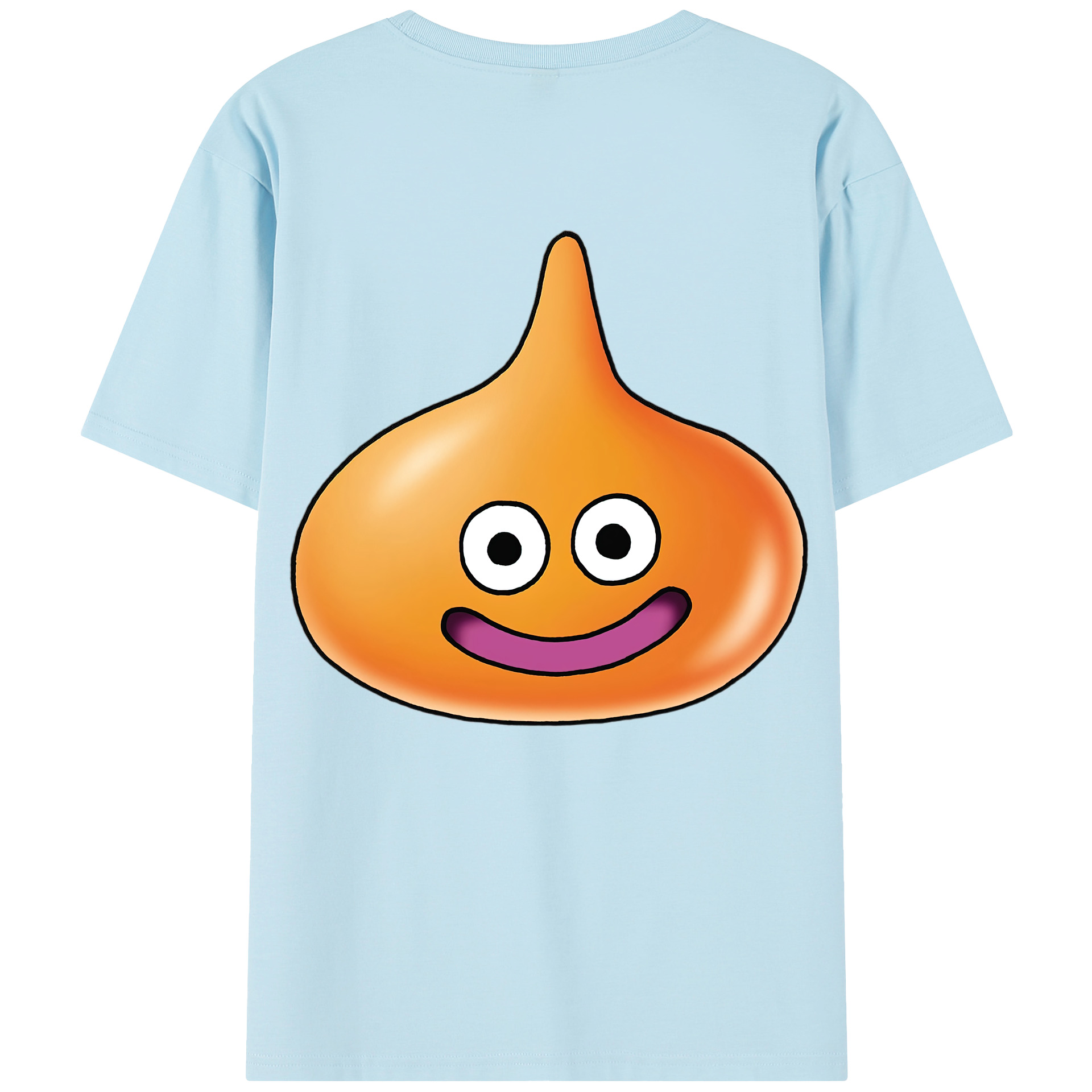 （画像用） ドラゴンクエスト Doragon Kuesuto Dragon Quest 綿100％半袖Tシャツ（背面プリント）